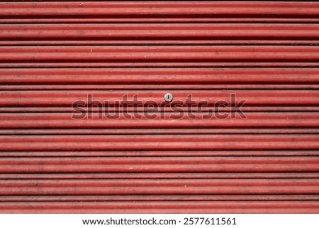 Similar – Image, Stock Photo Bright red steel doors in the shimmering silver corrugated metal façade of a modern aircraft hangar at the glider airfield in Oerlinghausen near Bielefeld on Hermannsweg in the Teutoburg Forest in East Westphalia-Lippe