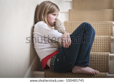 Similar – Image, Stock Photo Child sitting on stairs in skatepark