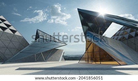 Similar – Image, Stock Photo Futuristic facade Facade