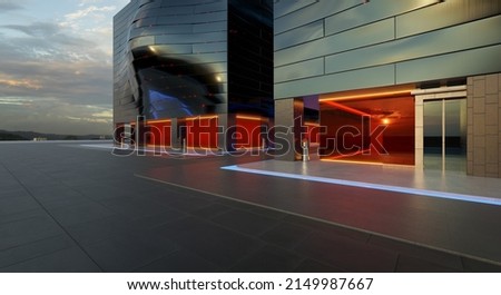 Similar – Image, Stock Photo Modern building in shape of well