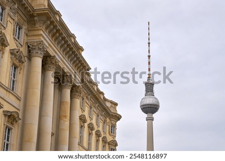 Similar – Image, Stock Photo Humboldt Forum in the Berlin City Palace with ladder in the Spree River