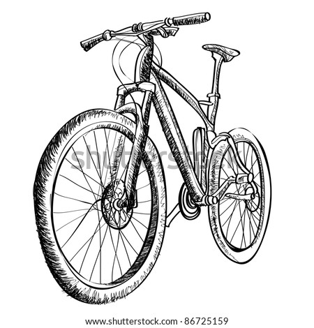 Bicycle sketch vector illustration