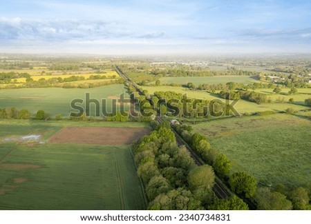 Similar – Image, Stock Photo Aerial view of railway viaduct on the Tatra hills in Slovakia