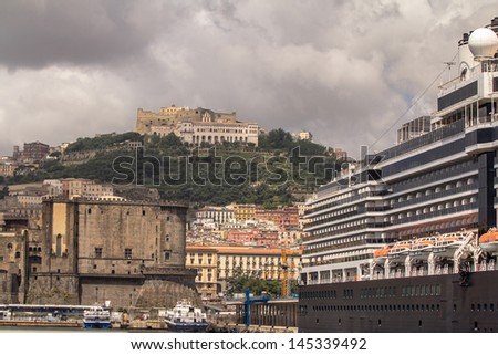 View on port and city of Naples