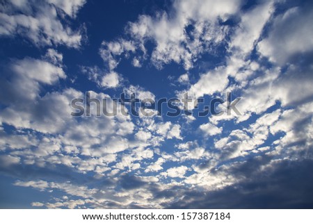 clouds in the sky as the background