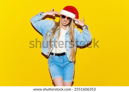 Similar – Image, Stock Photo angry Caucasian Sunglasses