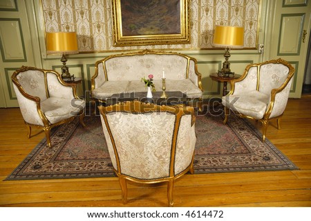 Elegant room with antique furniture