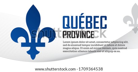 Quebec province of Canada emblem vertical header banner design