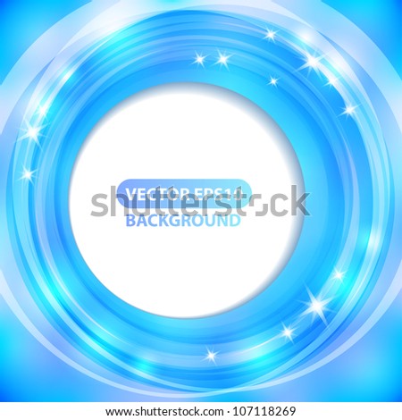 Abstract Background With Blue Circles And White Stars Stock Vector ...