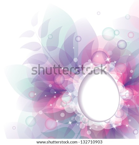easter abstract background with frame of egg shape