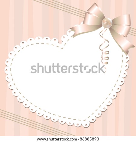vintage background with glossy bow and pearl