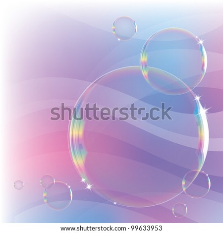 abstract background with soap bubbles and sparks
