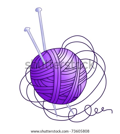 Tangle with purple thread(color)