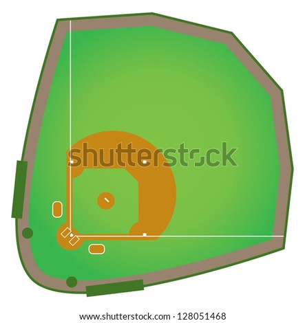 A realistic baseball diamond that would be found in all levels of college and pro baseball.