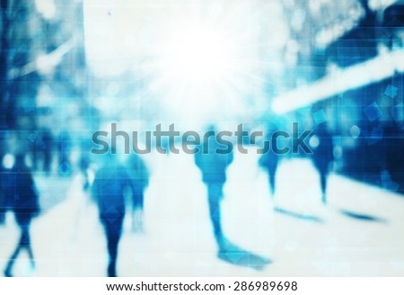 blur abstract people technology background