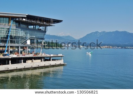 VANCOUVER, CA - JULY 05: Canada Place Harbor on July 05, 2008 in Vancouver, Canada. Famous Vancouver main cruise ship terminal, it was built in 1927.