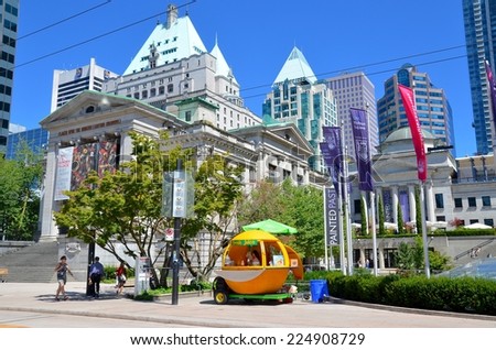 VANCOUVER, CANADA - JULY 27:  Vancouver Art Gallery on July 27 , 2014 in Vancouver, Canada. Gallery is 5th largest art gallery in Canada and largest in Western Canada.
