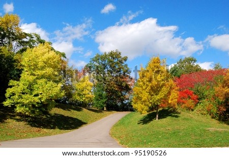Niagara Falls Park Fall Season Trees, USA
