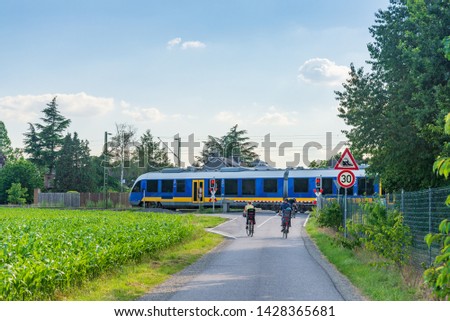 Image, Stock Photo level crossing Lifestyle