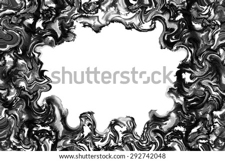 abstract black and white drawing frame/abstract drawing frame deco/abstract black and white drawing frame for background