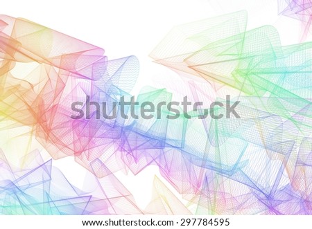 abstract gradient rainbow line frame background illustration
