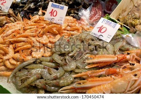 Seafood on the market \