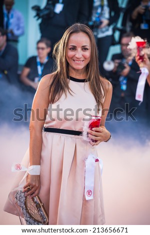 VENICE, ITALY - AUGUST 28: Camilla Raznovich on the 71st Venice Film Festival on August 28, 2014 in Venice, Italy