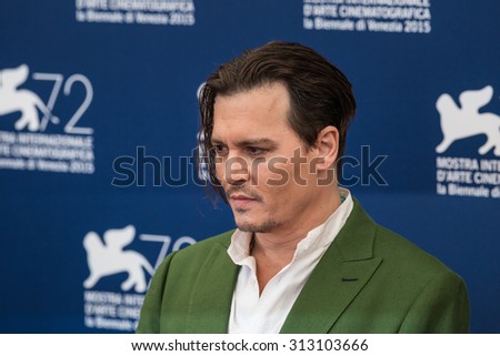 Venice, Italy - 04 September 2015: Johnny Depp attends the \'Black Mass\' photocall during the 72nd Venice Film Festival