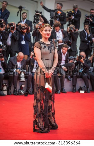 Venice, Italy - 04 September 2015: Mia Moretti attends a premiere for \'Black Mass\' during the 72nd Venice Film Festival