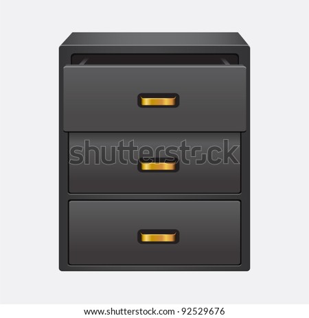 Vector archive filling cabinet icon