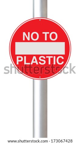 A conceptual road sign on environmental protection