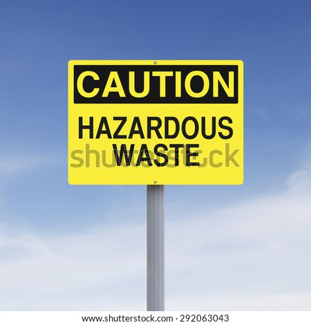 A caution sign indicating Hazardous Waste