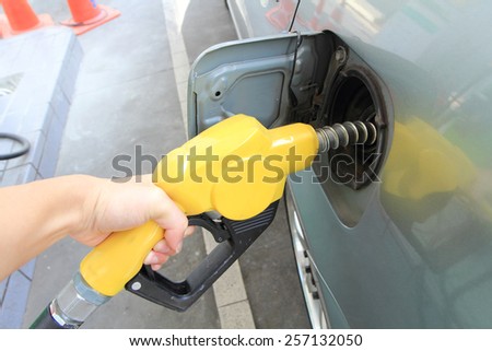 fueling the petrol at the Petrol station