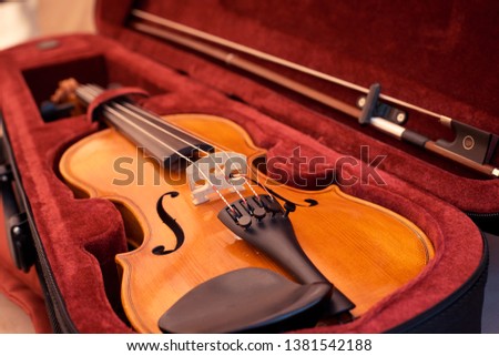 Similar – Image, Stock Photo Violin in violin case