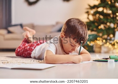 Similar – Image, Stock Photo Boy Christmas Boy (child)