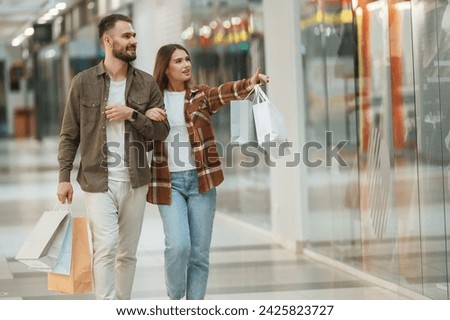 Similar – Image, Stock Photo Young woman with boyfriend in nature