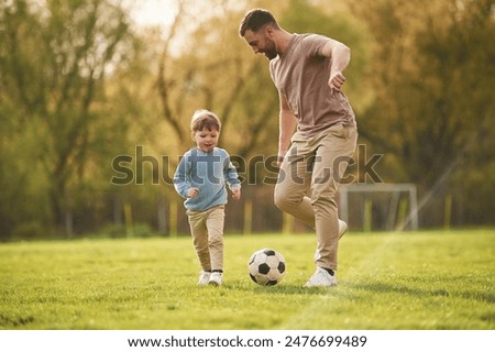 Similar – Image, Stock Photo Happy family having fun on couch