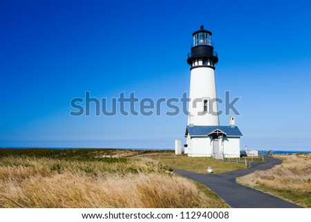 Yaquina Head Lighthouse in Newport Oregon USA, Oregon Coast