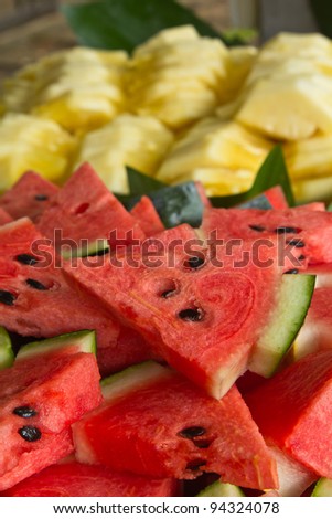 Slice of fresh water melon water melon