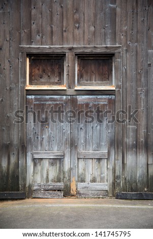 old door wall of wild west