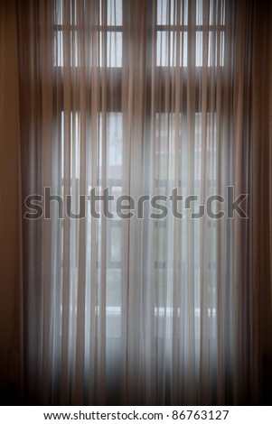 window Curtain of sunday morning