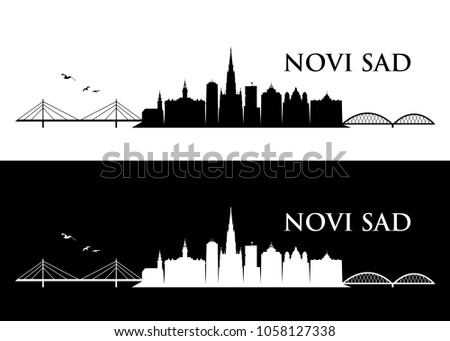 Novi Sad skyline - Serbia - vector illustration