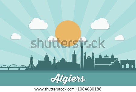 Algiers skyline - Algeria - vector illustration