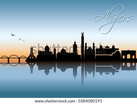 Algiers skyline - Algeria - vector illustration