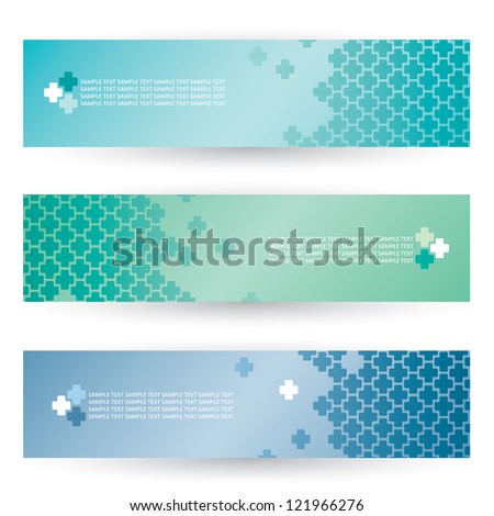 Medical crosses - banners - vector illustration