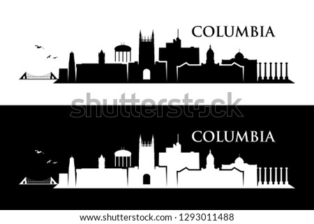 Columbia skyline - Missouri, United States of America, USA - vector illustration