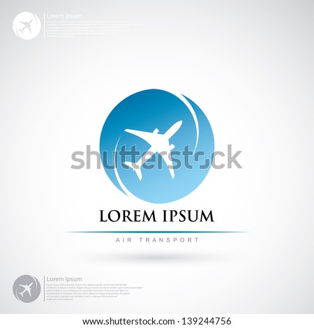 Air transportation label - vector illustration
