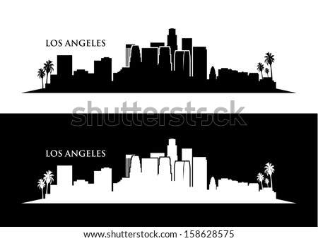 Los Angeles Skyline - Vector Illustration - 158628575 : Shutterstock