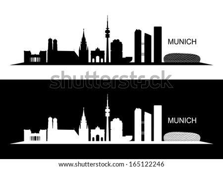 Munich skyline - vector illustration