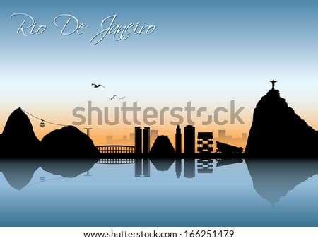 Rio De Janeiro skyline - vector illustration